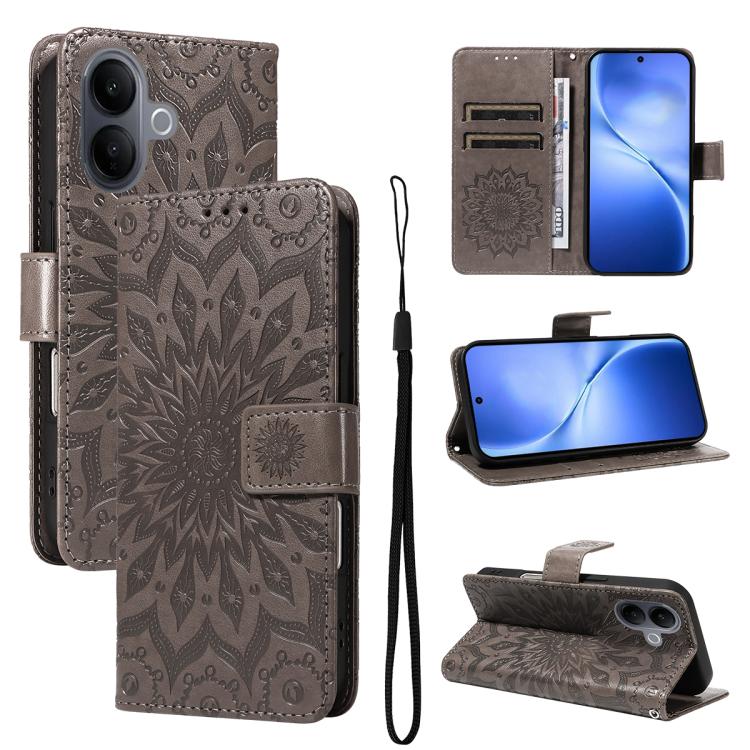 Embossed Sunflower Pattern Flip Leather Phone Case, For vivo Y05 4G / vivo Y21 5G 2026, For vivo V70 FE 5G, For vivo V70 5G Global / V70 Elite 5G, For vivo S50 Pro mini 5G, For vivo X300 Pro, For vivo X300, For vivo V60 Lite 4G                         ...