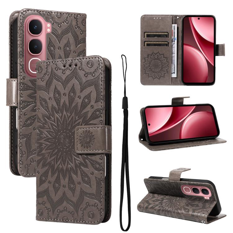 Embossed Sunflower Pattern Flip Leather Phone Case, For vivo Y05 4G / vivo Y21 5G 2026, For vivo V70 FE 5G, For vivo V70 5G Global / V70 Elite 5G, For vivo S50 Pro mini 5G, For vivo X300 Pro, For vivo X300, For vivo V60 Lite 4G                         ...