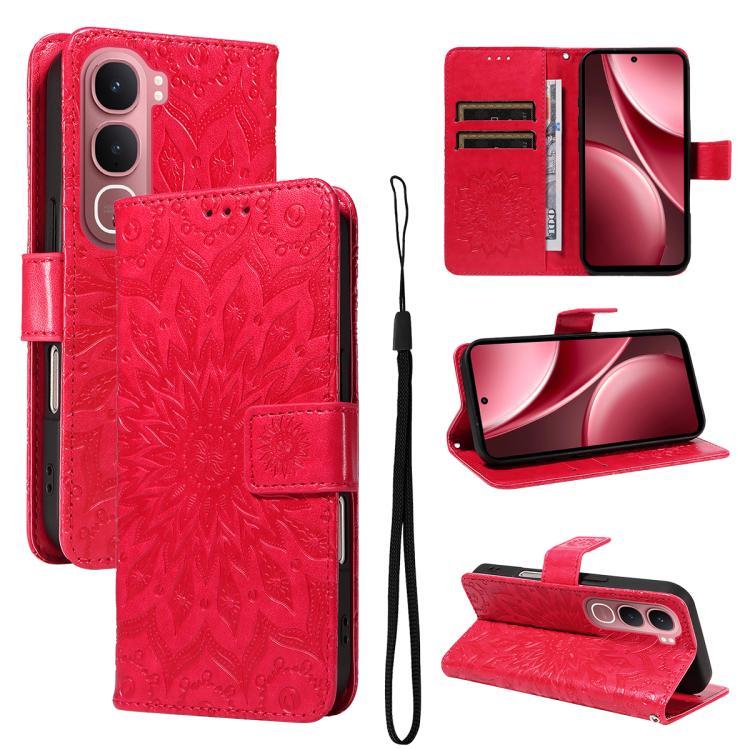 Embossed Sunflower Pattern Flip Leather Phone Case, For vivo Y05 4G / vivo Y21 5G 2026, For vivo V70 FE 5G, For vivo V70 5G Global / V70 Elite 5G, For vivo S50 Pro mini 5G, For vivo X300 Pro, For vivo X300, For vivo V60 Lite 4G                         ...