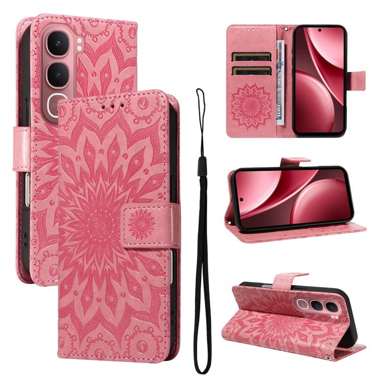 Embossed Sunflower Pattern Flip Leather Phone Case, For vivo Y05 4G / vivo Y21 5G 2026, For vivo V70 FE 5G, For vivo V70 5G Global / V70 Elite 5G, For vivo S50 Pro mini 5G, For vivo X300 Pro, For vivo X300, For vivo V60 Lite 4G                         ...