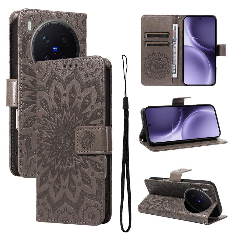 Embossed Sunflower Pattern Flip Leather Phone Case, For vivo Y05 4G / vivo Y21 5G 2026, For vivo V70 FE 5G, For vivo V70 5G Global / V70 Elite 5G, For vivo S50 Pro mini 5G, For vivo X300 Pro, For vivo X300, For vivo V60 Lite 4G                         ...