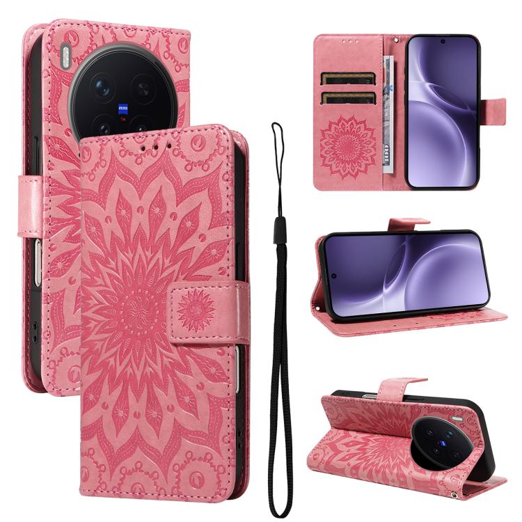 Embossed Sunflower Pattern Flip Leather Phone Case, For vivo Y05 4G / vivo Y21 5G 2026, For vivo V70 FE 5G, For vivo V70 5G Global / V70 Elite 5G, For vivo S50 Pro mini 5G, For vivo X300 Pro, For vivo X300, For vivo V60 Lite 4G                         ...