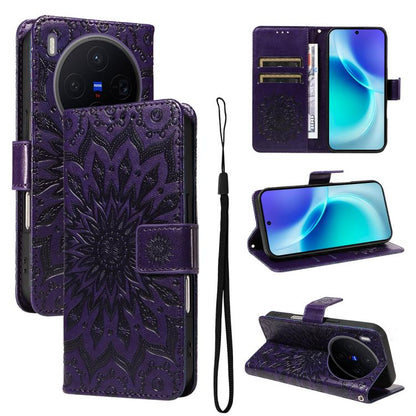 Embossed Sunflower Pattern Flip Leather Phone Case, For vivo Y05 4G / vivo Y21 5G 2026, For vivo V70 FE 5G, For vivo V70 5G Global / V70 Elite 5G, For vivo S50 Pro mini 5G, For vivo X300 Pro, For vivo X300, For vivo V60 Lite 4G                         ...
