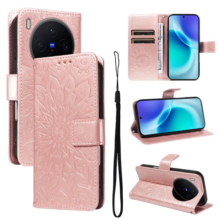 Embossed Sunflower Pattern Flip Leather Phone Case, For vivo Y05 4G / vivo Y21 5G 2026, For vivo V70 FE 5G, For vivo V70 5G Global / V70 Elite 5G, For vivo S50 Pro mini 5G, For vivo X300 Pro, For vivo X300, For vivo V60 Lite 4G                         ...