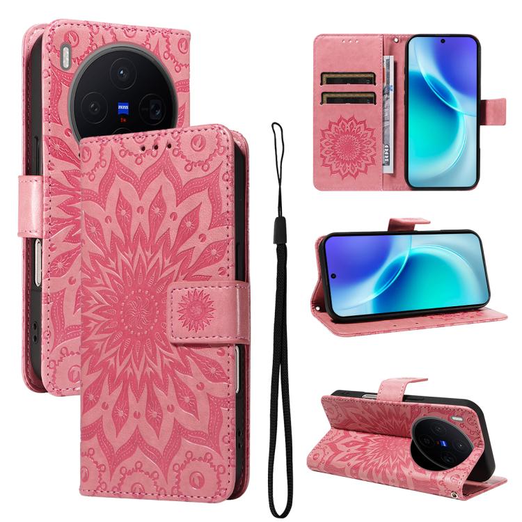 Embossed Sunflower Pattern Flip Leather Phone Case, For vivo Y05 4G / vivo Y21 5G 2026, For vivo V70 FE 5G, For vivo V70 5G Global / V70 Elite 5G, For vivo S50 Pro mini 5G, For vivo X300 Pro, For vivo X300, For vivo V60 Lite 4G                         ...