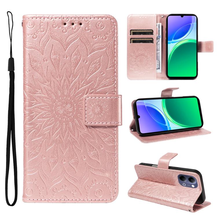 Embossed Sunflower Pattern Flip Leather Phone Case, For vivo Y05 4G / vivo Y21 5G 2026, For vivo V70 FE 5G, For vivo V70 5G Global / V70 Elite 5G, For vivo S50 Pro mini 5G, For vivo X300 Pro, For vivo X300, For vivo V60 Lite 4G                         ...