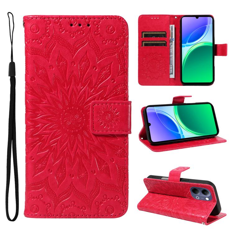 Embossed Sunflower Pattern Flip Leather Phone Case, For vivo Y05 4G / vivo Y21 5G 2026, For vivo V70 FE 5G, For vivo V70 5G Global / V70 Elite 5G, For vivo S50 Pro mini 5G, For vivo X300 Pro, For vivo X300, For vivo V60 Lite 4G                         ...