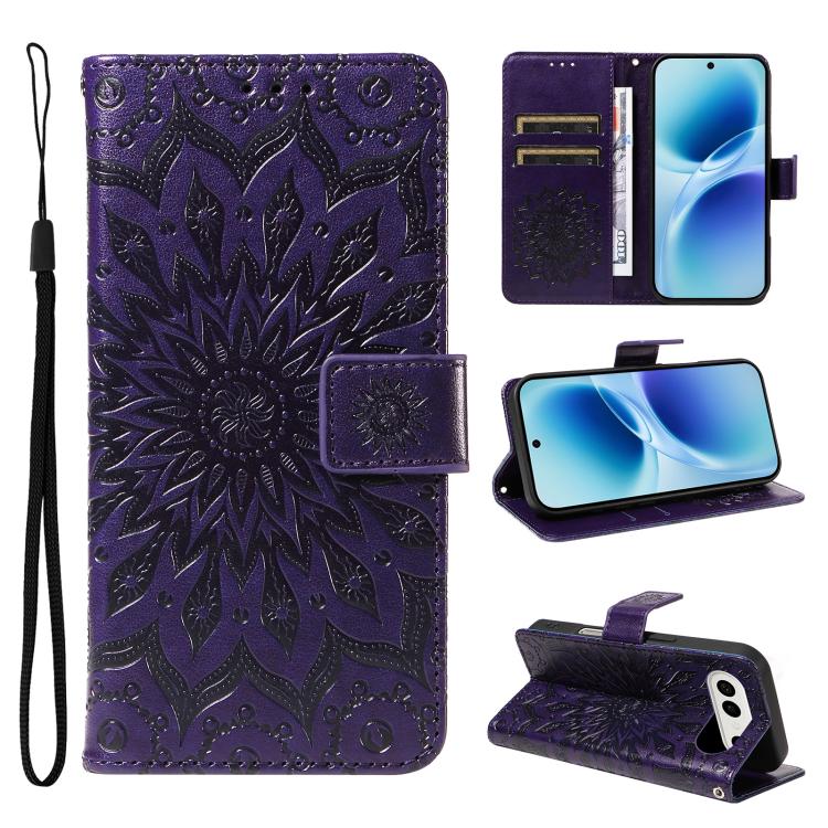 Embossed Sunflower Pattern Flip Leather Phone Case, For vivo Y05 4G / vivo Y21 5G 2026, For vivo V70 FE 5G, For vivo V70 5G Global / V70 Elite 5G, For vivo S50 Pro mini 5G, For vivo X300 Pro, For vivo X300, For vivo V60 Lite 4G                         ...