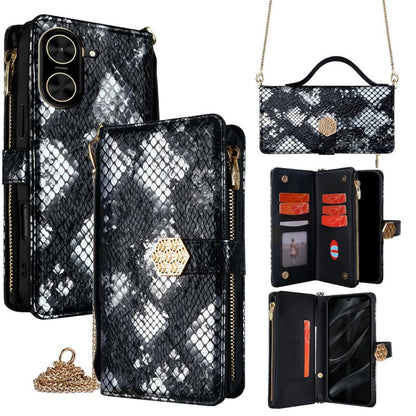 Crossbody Handle Snake Texture Leather Phone Case, For Redmi A7 Pro 171mm / Poco C85x 5G, For Redmi Turbo 5 Max 5G / Poco X8 Pro Max 5G, For Redmi Turbo 5 5G / Poco X8 Pro 5G, For Redmi K90 Pro Max 5G / Poco F8 Ultra                                    ...