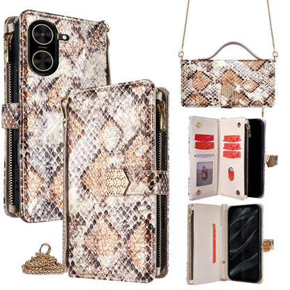 Crossbody Handle Snake Texture Leather Phone Case, For Redmi A7 Pro 171mm / Poco C85x 5G, For Redmi Turbo 5 Max 5G / Poco X8 Pro Max 5G, For Redmi Turbo 5 5G / Poco X8 Pro 5G, For Redmi K90 Pro Max 5G / Poco F8 Ultra                                    ...