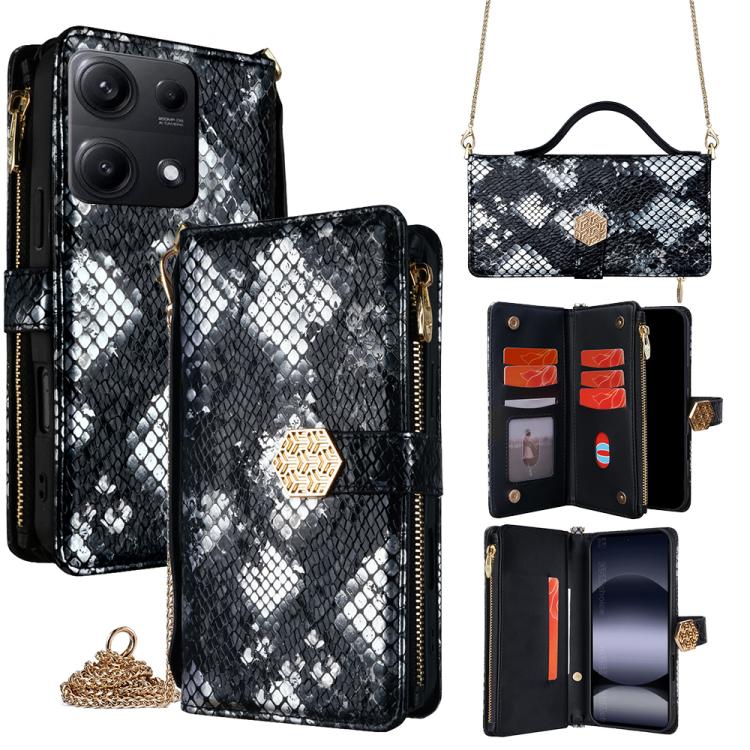 Crossbody Handle Snake Texture Leather Phone Case, For Redmi A7 Pro 171mm / Poco C85x 5G, For Redmi Turbo 5 Max 5G / Poco X8 Pro Max 5G, For Redmi Turbo 5 5G / Poco X8 Pro 5G, For Redmi K90 Pro Max 5G / Poco F8 Ultra                                    ...