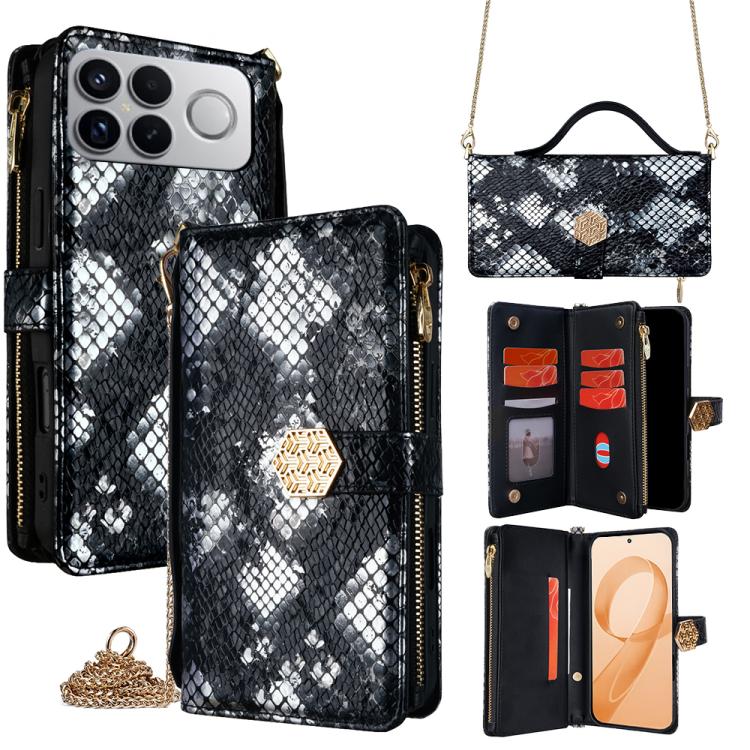 Crossbody Handle Snake Texture Leather Phone Case, For Redmi A7 Pro 171mm / Poco C85x 5G, For Redmi Turbo 5 Max 5G / Poco X8 Pro Max 5G, For Redmi Turbo 5 5G / Poco X8 Pro 5G, For Redmi K90 Pro Max 5G / Poco F8 Ultra                                    ...