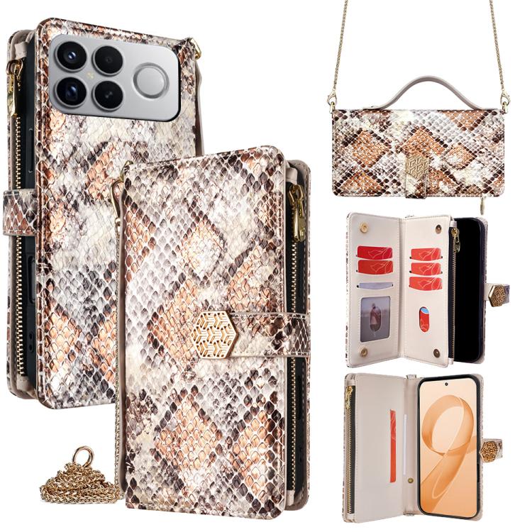 Crossbody Handle Snake Texture Leather Phone Case, For Redmi A7 Pro 171mm / Poco C85x 5G, For Redmi Turbo 5 Max 5G / Poco X8 Pro Max 5G, For Redmi Turbo 5 5G / Poco X8 Pro 5G, For Redmi K90 Pro Max 5G / Poco F8 Ultra                                    ...