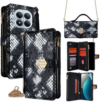 Crossbody Handle Snake Texture Leather Phone Case, For Redmi A7 Pro 171mm / Poco C85x 5G, For Redmi Turbo 5 Max 5G / Poco X8 Pro Max 5G, For Redmi Turbo 5 5G / Poco X8 Pro 5G, For Redmi K90 Pro Max 5G / Poco F8 Ultra                                    ...
