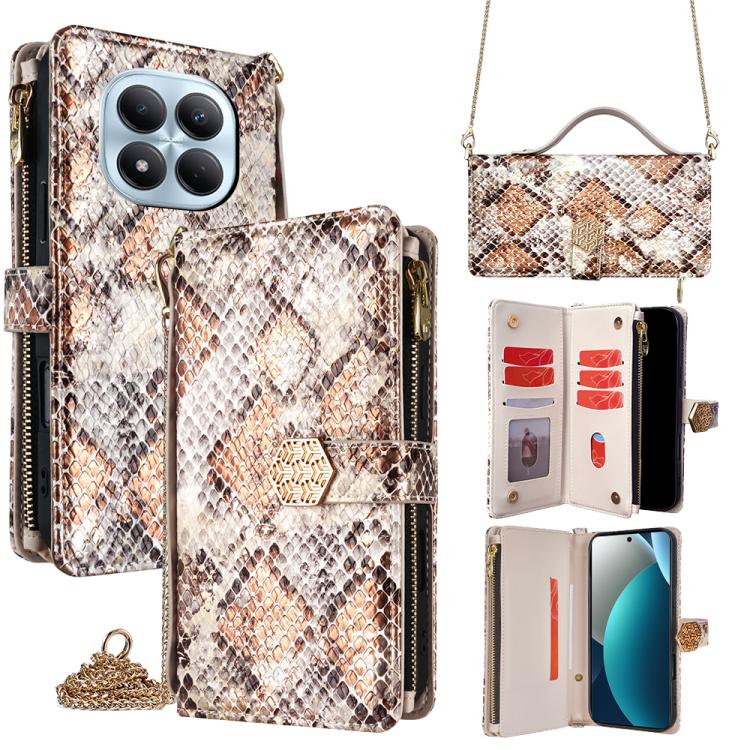 Crossbody Handle Snake Texture Leather Phone Case, For Redmi A7 Pro 171mm / Poco C85x 5G, For Redmi Turbo 5 Max 5G / Poco X8 Pro Max 5G, For Redmi Turbo 5 5G / Poco X8 Pro 5G, For Redmi K90 Pro Max 5G / Poco F8 Ultra                                    ...