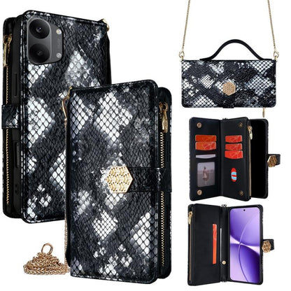 Crossbody Handle Snake Texture Leather Phone Case, For Redmi A7 Pro 171mm / Poco C85x 5G, For Redmi Turbo 5 Max 5G / Poco X8 Pro Max 5G, For Redmi Turbo 5 5G / Poco X8 Pro 5G, For Redmi K90 Pro Max 5G / Poco F8 Ultra                                    ...