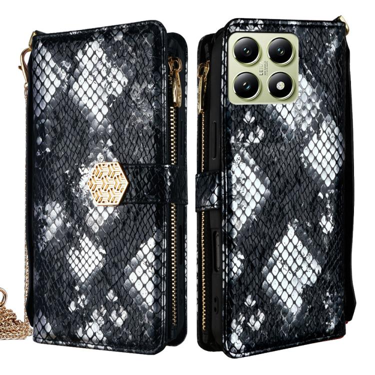 Crossbody Handle Snake Texture Leather Phone Case, For Xiaomi 17 Pro Max, For Xiaomi 17 Pro, For Xiaomi 17, For Xiaomi Civi 5 Pro 5G, For Xiaomi 15 Ultra, For Xiaomi 14T Pro 5G, For Xiaomi 14T 5G