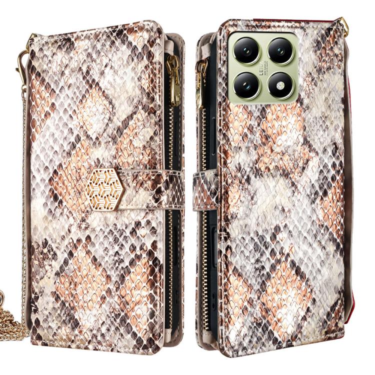 Crossbody Handle Snake Texture Leather Phone Case, For Xiaomi 17 Pro Max, For Xiaomi 17 Pro, For Xiaomi 17, For Xiaomi Civi 5 Pro 5G, For Xiaomi 15 Ultra, For Xiaomi 14T Pro 5G, For Xiaomi 14T 5G