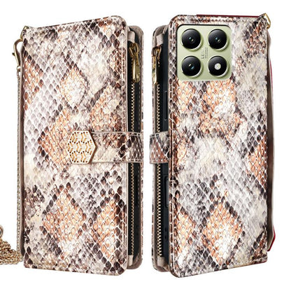 Crossbody Handle Snake Texture Leather Phone Case, For Xiaomi 17 Ultra, For Xiaomi 17 Pro Max, For Xiaomi 17 Pro, For Xiaomi 17, For Xiaomi Civi 5 Pro 5G, For Xiaomi 15 Ultra, For Xiaomi 14T Pro 5G, For Xiaomi 14T 5G