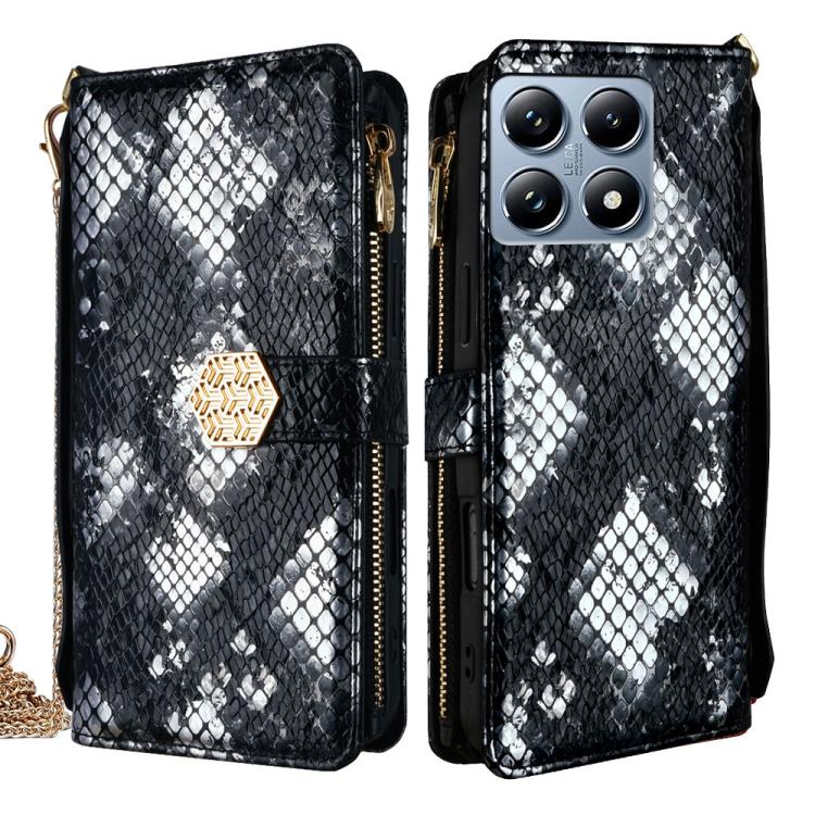 Crossbody Handle Snake Texture Leather Phone Case, For Xiaomi 17 Ultra, For Xiaomi 17 Pro Max, For Xiaomi 17 Pro, For Xiaomi 17, For Xiaomi Civi 5 Pro 5G, For Xiaomi 15 Ultra, For Xiaomi 14T Pro 5G, For Xiaomi 14T 5G