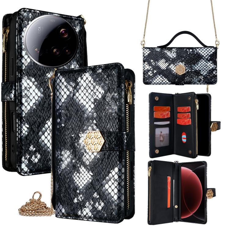 Crossbody Handle Snake Texture Leather Phone Case, For Xiaomi 17 Pro Max, For Xiaomi 17 Pro, For Xiaomi 17, For Xiaomi Civi 5 Pro 5G, For Xiaomi 15 Ultra, For Xiaomi 14T Pro 5G, For Xiaomi 14T 5G