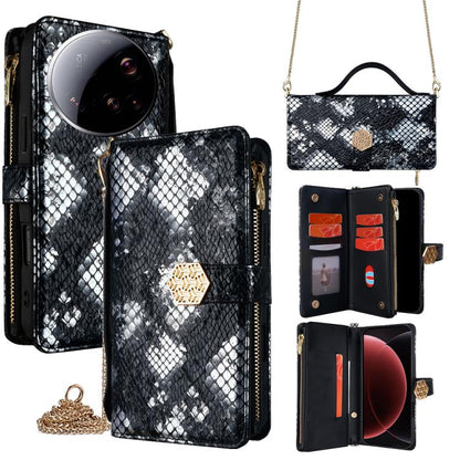Crossbody Handle Snake Texture Leather Phone Case, For Xiaomi 17 Ultra, For Xiaomi 17 Pro Max, For Xiaomi 17 Pro, For Xiaomi 17, For Xiaomi Civi 5 Pro 5G, For Xiaomi 15 Ultra, For Xiaomi 14T Pro 5G, For Xiaomi 14T 5G