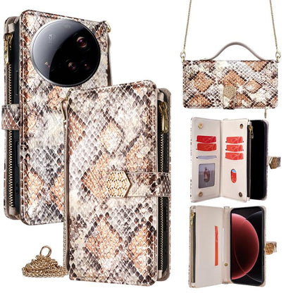 Crossbody Handle Snake Texture Leather Phone Case, For Xiaomi 17 Pro Max, For Xiaomi 17 Pro, For Xiaomi 17, For Xiaomi Civi 5 Pro 5G, For Xiaomi 15 Ultra, For Xiaomi 14T Pro 5G, For Xiaomi 14T 5G