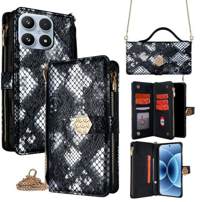 Crossbody Handle Snake Texture Leather Phone Case, For Xiaomi 17 Pro Max, For Xiaomi 17 Pro, For Xiaomi 17, For Xiaomi Civi 5 Pro 5G, For Xiaomi 15 Ultra, For Xiaomi 14T Pro 5G, For Xiaomi 14T 5G