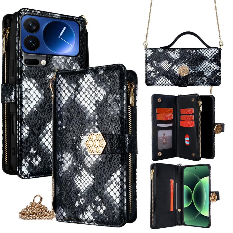Crossbody Handle Snake Texture Leather Phone Case, For Xiaomi 17 Ultra, For Xiaomi 17 Pro Max, For Xiaomi 17 Pro, For Xiaomi 17, For Xiaomi Civi 5 Pro 5G, For Xiaomi 15 Ultra, For Xiaomi 14T Pro 5G, For Xiaomi 14T 5G