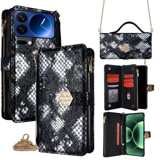 Crossbody Handle Snake Texture Leather Phone Case, For Xiaomi 17 Pro Max, For Xiaomi 17 Pro, For Xiaomi 17, For Xiaomi Civi 5 Pro 5G, For Xiaomi 15 Ultra, For Xiaomi 14T Pro 5G, For Xiaomi 14T 5G