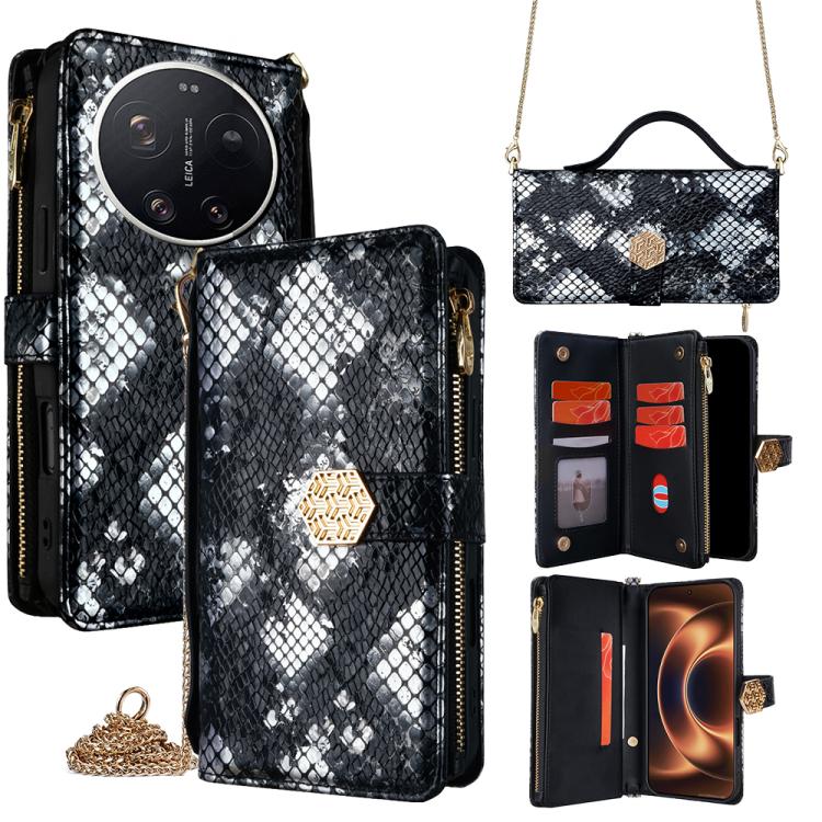 Crossbody Handle Snake Texture Leather Phone Case, For Xiaomi 17 Ultra, For Xiaomi 17 Pro Max, For Xiaomi 17 Pro, For Xiaomi 17, For Xiaomi Civi 5 Pro 5G, For Xiaomi 15 Ultra, For Xiaomi 14T Pro 5G, For Xiaomi 14T 5G