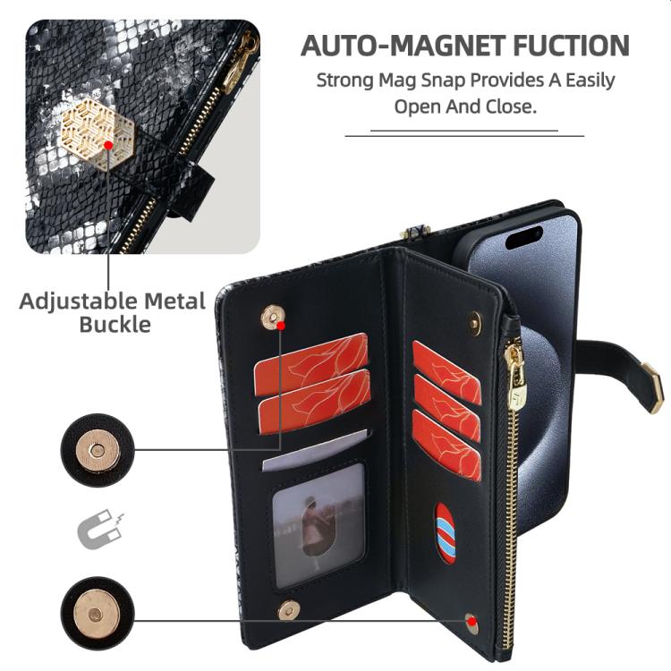 Crossbody Handle Snake Texture Leather Phone Case, For Xiaomi 17 Ultra, For Xiaomi 17 Pro Max, For Xiaomi 17 Pro, For Xiaomi 17, For Xiaomi Civi 5 Pro 5G, For Xiaomi 15 Ultra, For Xiaomi 14T Pro 5G, For Xiaomi 14T 5G
