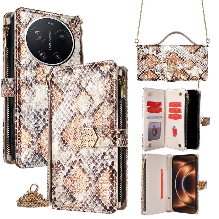 Crossbody Handle Snake Texture Leather Phone Case, For Xiaomi 17 Ultra, For Xiaomi 17 Pro Max, For Xiaomi 17 Pro, For Xiaomi 17, For Xiaomi Civi 5 Pro 5G, For Xiaomi 15 Ultra, For Xiaomi 14T Pro 5G, For Xiaomi 14T 5G