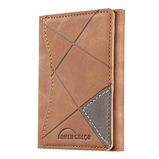 Prismatic Leather Horizontal Magnetic Wallet Card Bag Case