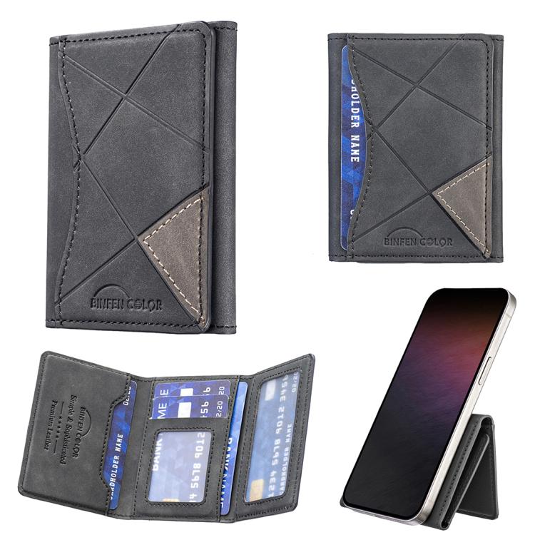 Prismatic Leather Horizontal Magnetic Wallet Card Bag Case