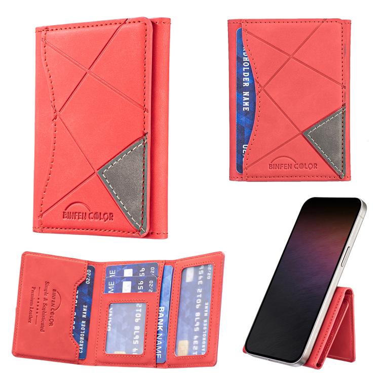 Prismatic Leather Horizontal Magnetic Wallet Card Bag Case