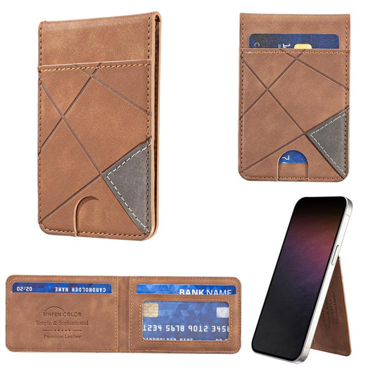 Prismatic Leather Vertical Magnetic Wallet Card Bag Case