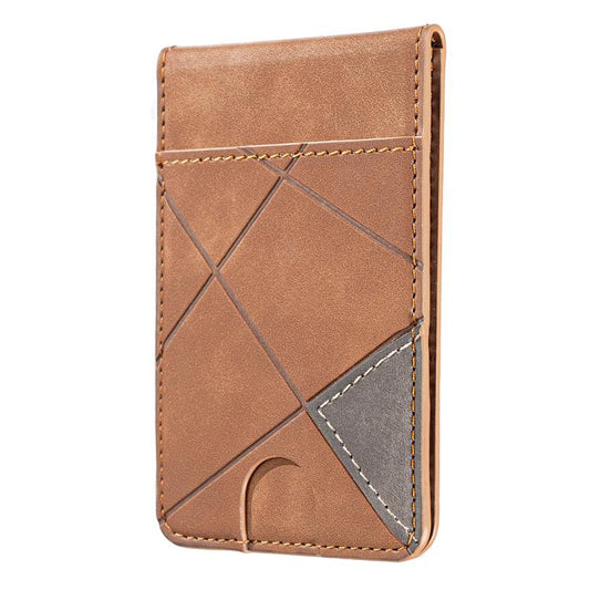 Prismatic Leather Vertical Magnetic Wallet Card Bag Case
