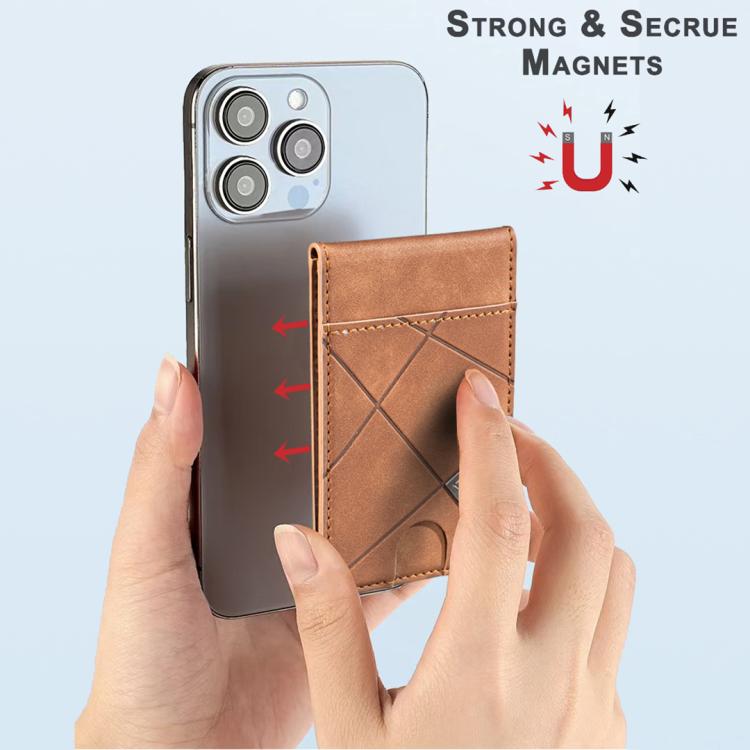 Prismatic Leather Vertical Magnetic Wallet Card Bag Case
