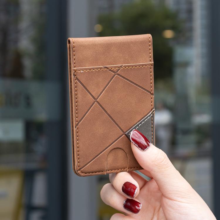 Prismatic Leather Vertical Magnetic Wallet Card Bag Case