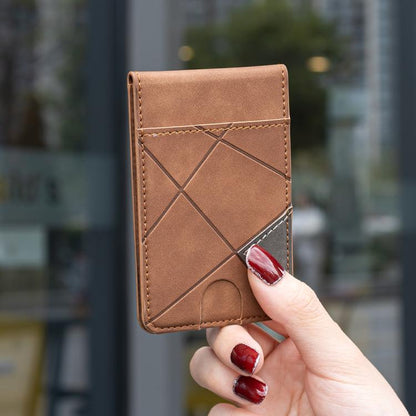 Prismatic Leather Vertical Magnetic Wallet Card Bag Case