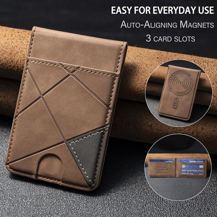 Prismatic Leather Vertical Magnetic Wallet Card Bag Case
