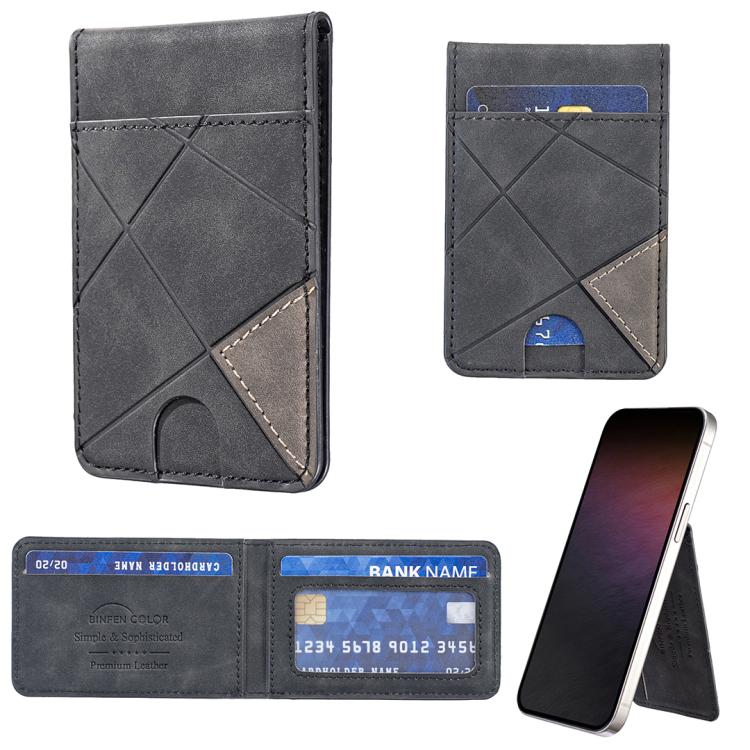 Prismatic Leather Vertical Magnetic Wallet Card Bag Case