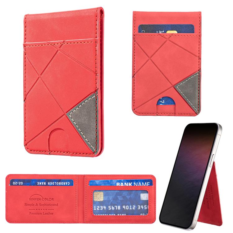 Prismatic Leather Vertical Magnetic Wallet Card Bag Case