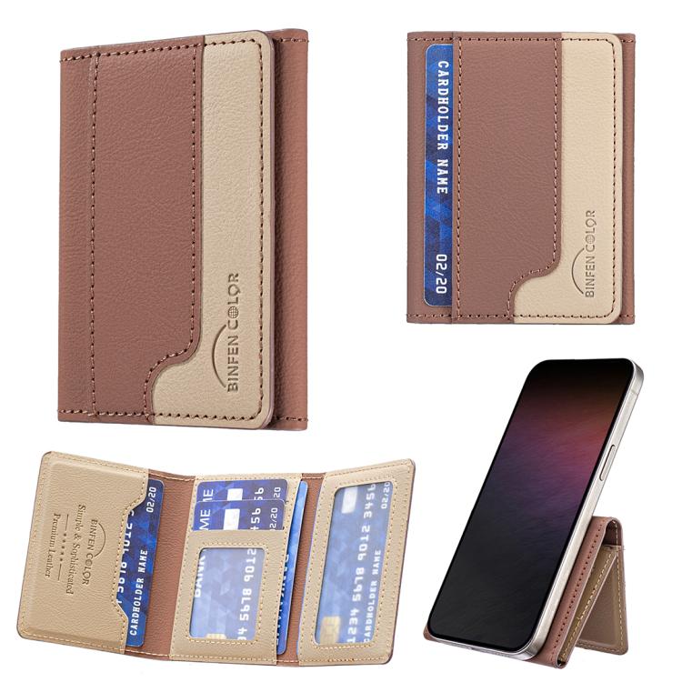 Color Matching Leather Horizontal Magnetic Wallet Card Bag Case