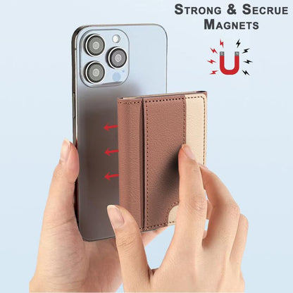Color Matching Leather Horizontal Magnetic Wallet Card Bag Case