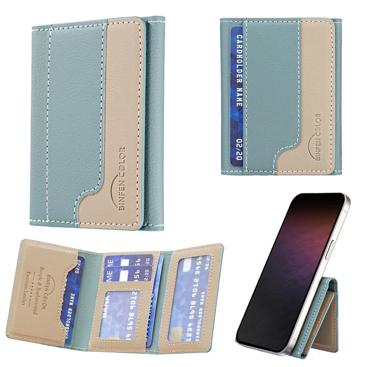 Color Matching Leather Horizontal Magnetic Wallet Card Bag Case