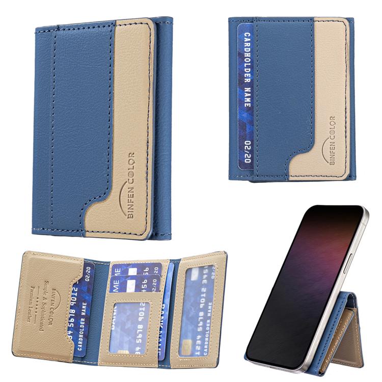 Color Matching Leather Horizontal Magnetic Wallet Card Bag Case