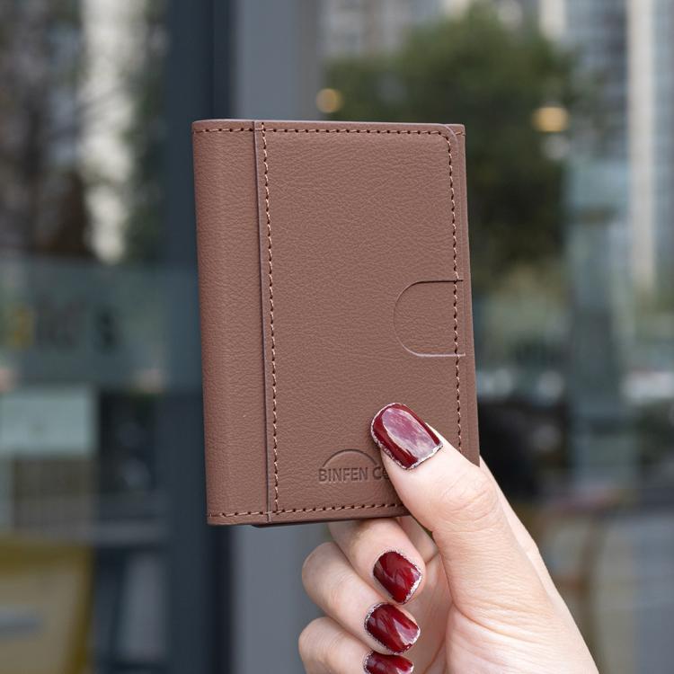 Solid Color Leather Horizontal Magnetic Wallet Card Bag Case