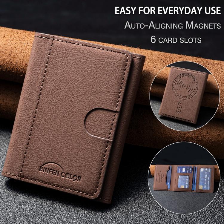Solid Color Leather Horizontal Magnetic Wallet Card Bag Case